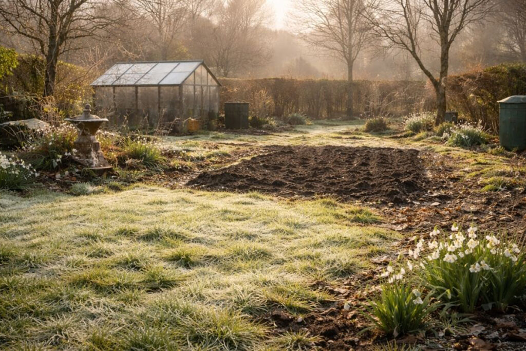 іній на траві