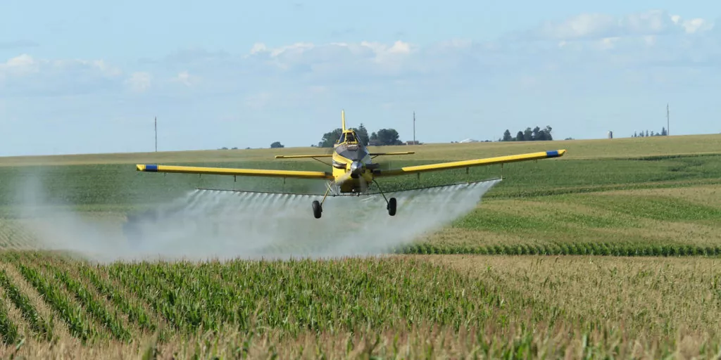 фото обработка пестицидами самолетом